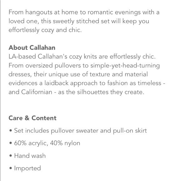 ANTHROPOLOGIE CALLAHAN COZY SWEATER SET - Picture 13 of 13